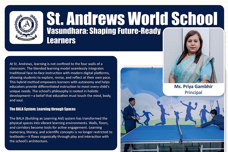 Dr. Priya Gambhir of St. Andrews World School Vasundhara: Shaping Innovative and Future-Focused Learning