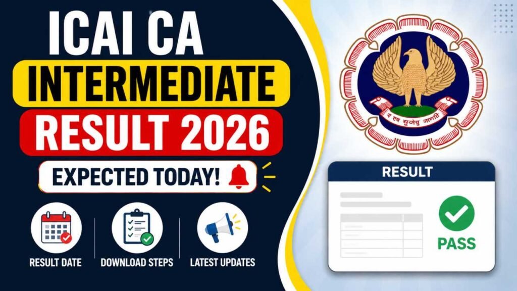 ICAI CA Intermediate May 2026 Results Expected Today: Candidates Await Scorecards and Merit List