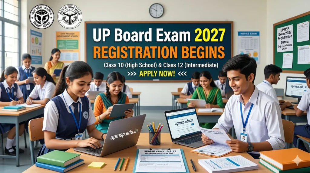 UP Board Exam 2027 Registration Begins for Class 10th and 12th Students