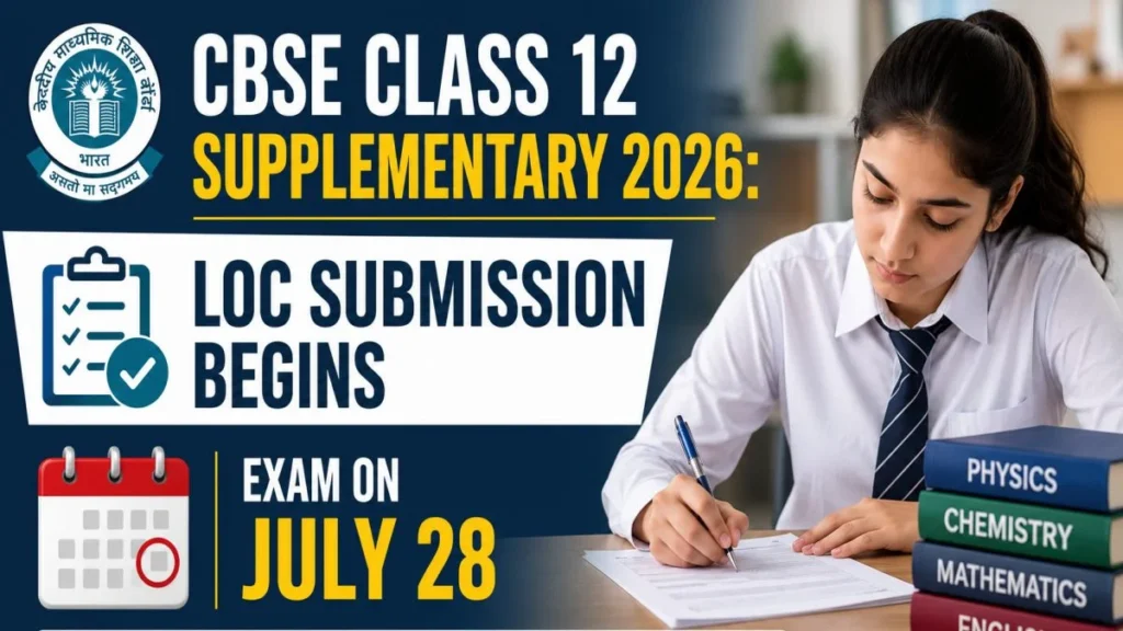 CBSE Class 12 Supplementary Exam 2026: LOC Submission Begins