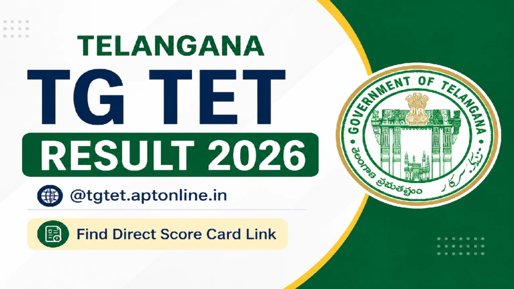 TG TET 2026 Results Declared, Marks Memo Download Begins