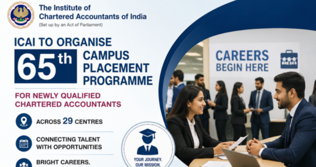 ICAI 65th Campus Placement: 5,339 Vacancies for CAs