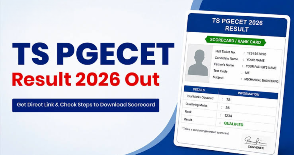 TS PGECET 2026 Seat Allotment Result Released Online