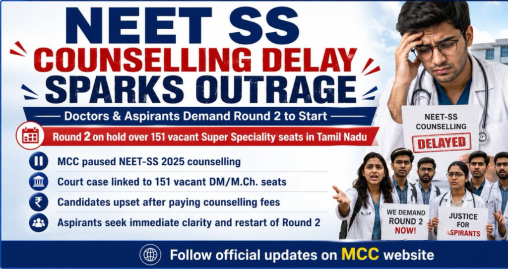 NEET SS Counselling Delay Enters Fifth Month Amid Crisis