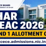 Bihar UGEAC 2026 Round 1 Seat Allotment Result Declared