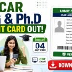 NTA Releases ICAR AIEEA PG & PhD 2026 Admit Cards for July 4 Exam