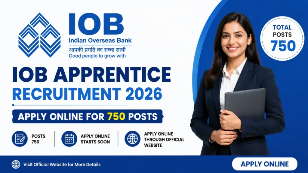 IOB Recruitment 2026: Apply for 750 Apprentice Posts
