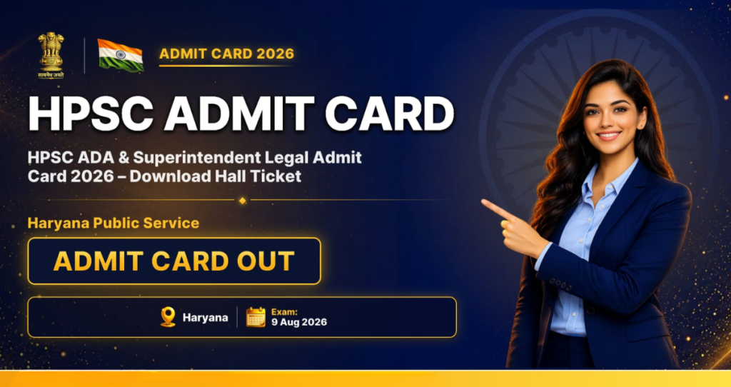 HPSC ADA Admit Card 2026 Released for August 9 Exam
