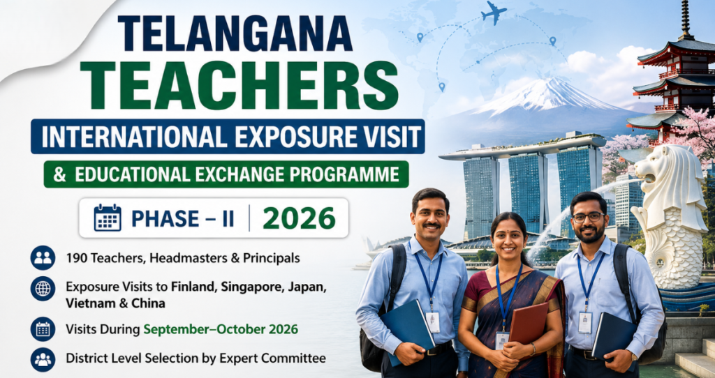 Telangana Teachers to Get Annual Foreign Study Tours from 2026