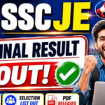 SSC JE Final Result 2025 Declared: Check Selection List