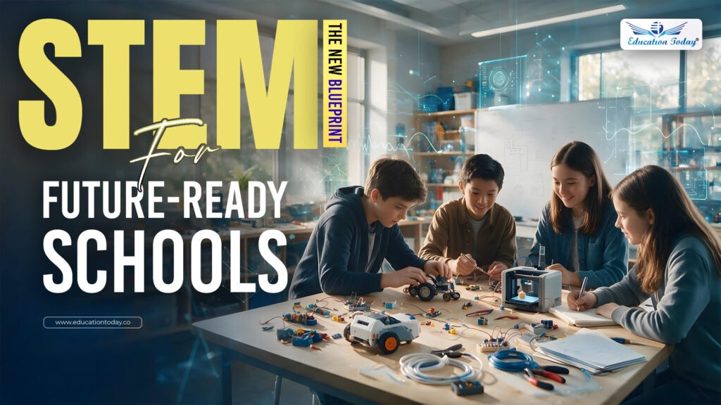 Students learning STEM through hands-on activities, experiments, technology, and problem-solving to develop future innovation skills